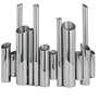 2_Silver Stainless Steel Metal Contemporary Vase, 14" x 4" x 12"