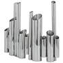 6_Silver Stainless Steel Metal Contemporary Vase, 14" x 4" x 12" more views