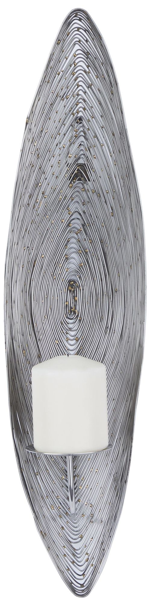 Image 2 Silver Stainless Steel Metal Contemporary Wall Sconce, 6" x 23" x 6"