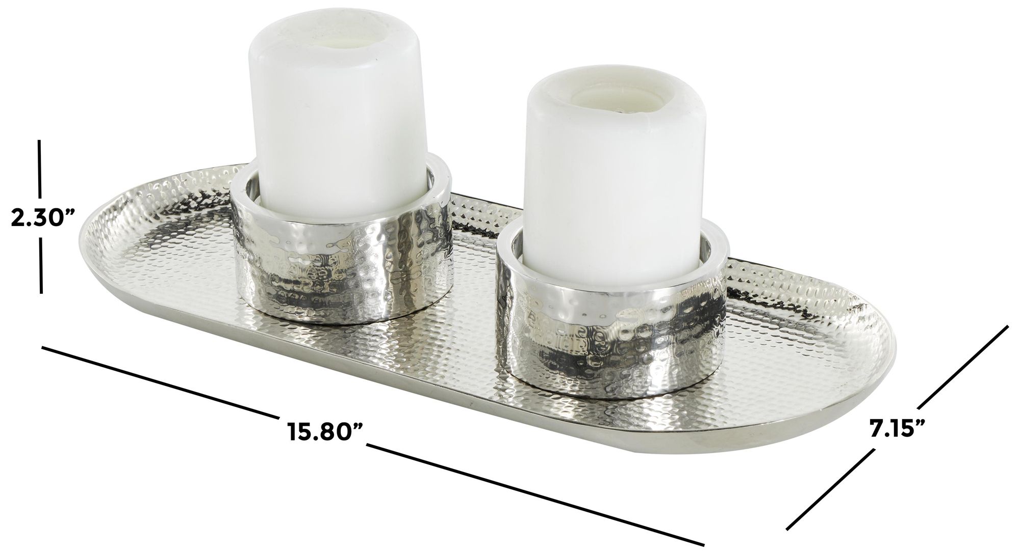 Image 7 Silver Stainless Steel Metal Glam Candle more views