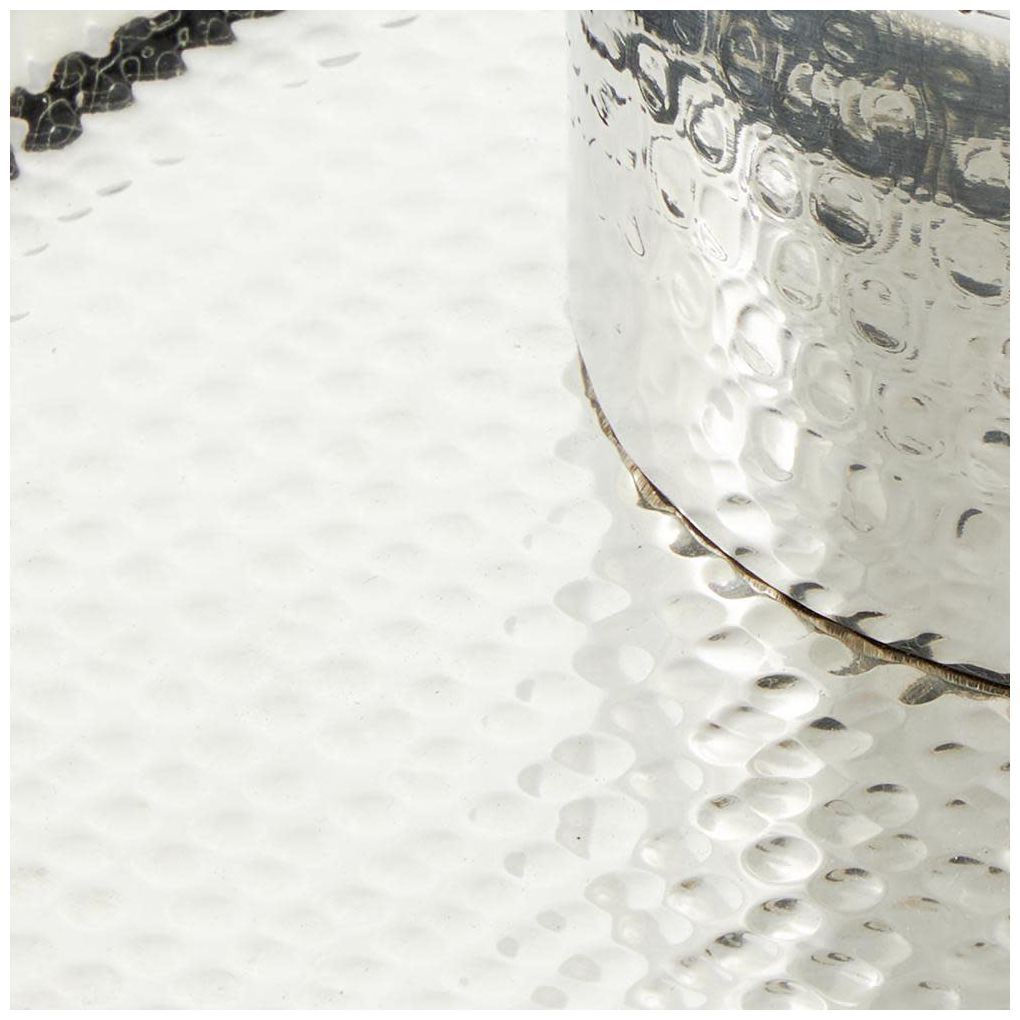 Silver Stainless Steel Metal Glam Candle