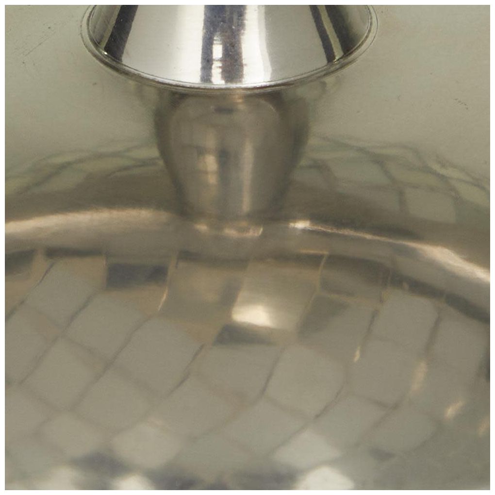 Silver Stainless Steel Metal Glam Globe, 8" x 7" x 10"