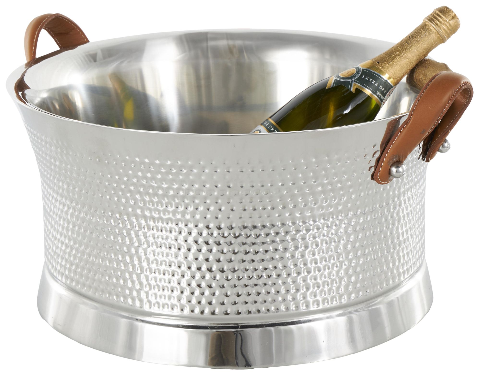Image 2 Silver Stainless Steel Metal Traditional Ice Bucket, 21" x 18" x 11"