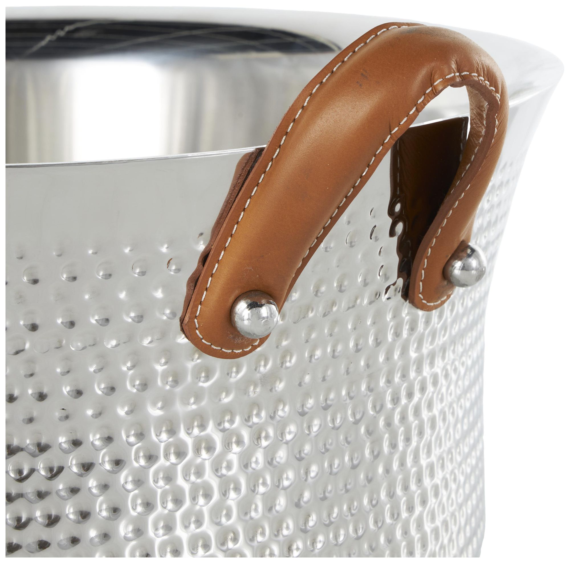 Image 3 Silver Stainless Steel Metal Traditional Ice Bucket, 21" x 18" x 11" more views