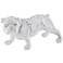 Silver Standing Bulldog 15 3/4" Wide Sculpture