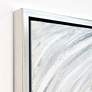 Silver Swirl 36" Square Metallic Framed Canvas Wall Art in scene
