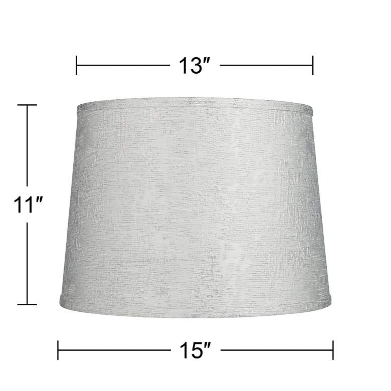 Image 7 Silver Tapered Lamp Shade 13x15x11 (Spider) more views