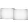 Silver White Set of 2 Double Sheer Shades 16x16x11 (Spider)
