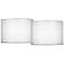 Silver White Set of 2 Double Sheer Shades 16x16x11 (Spider)