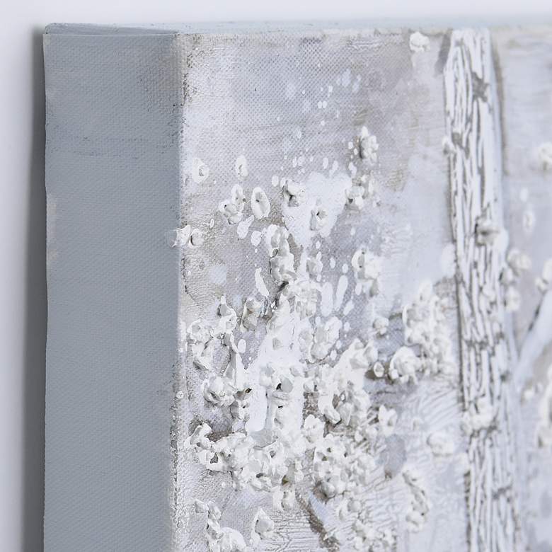Silver Winter 48 inch High Metallic 3-Piece Canvas Wall Art Set more views