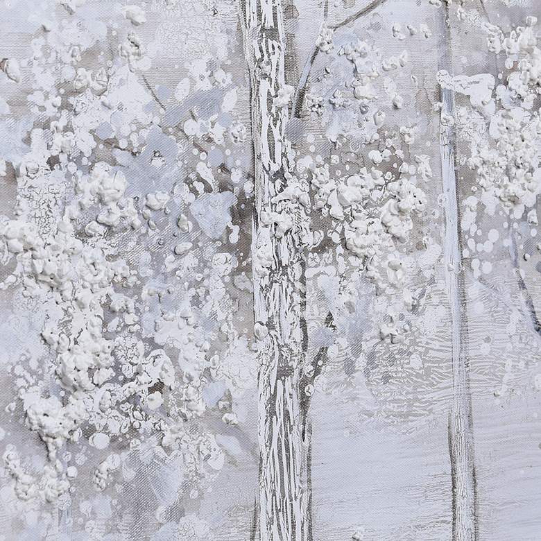 Image 5 Silver Winter 48 inch High Metallic 3-Piece Canvas Wall Art Set more views