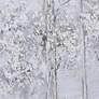 Silver Winter 48" High Metallic 3-Piece Canvas Wall Art Set in scene