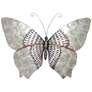 2_Silver with Rust Dashes Butterfly 18" Wide Wall Decor