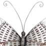 3_Silver with Rust Dashes Butterfly 18" Wide Wall Decor more views