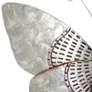 4_Silver with Rust Dashes Butterfly 18" Wide Wall Decor more views