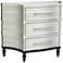 Silver Wood 39" Wide Concave Side Accent Chest