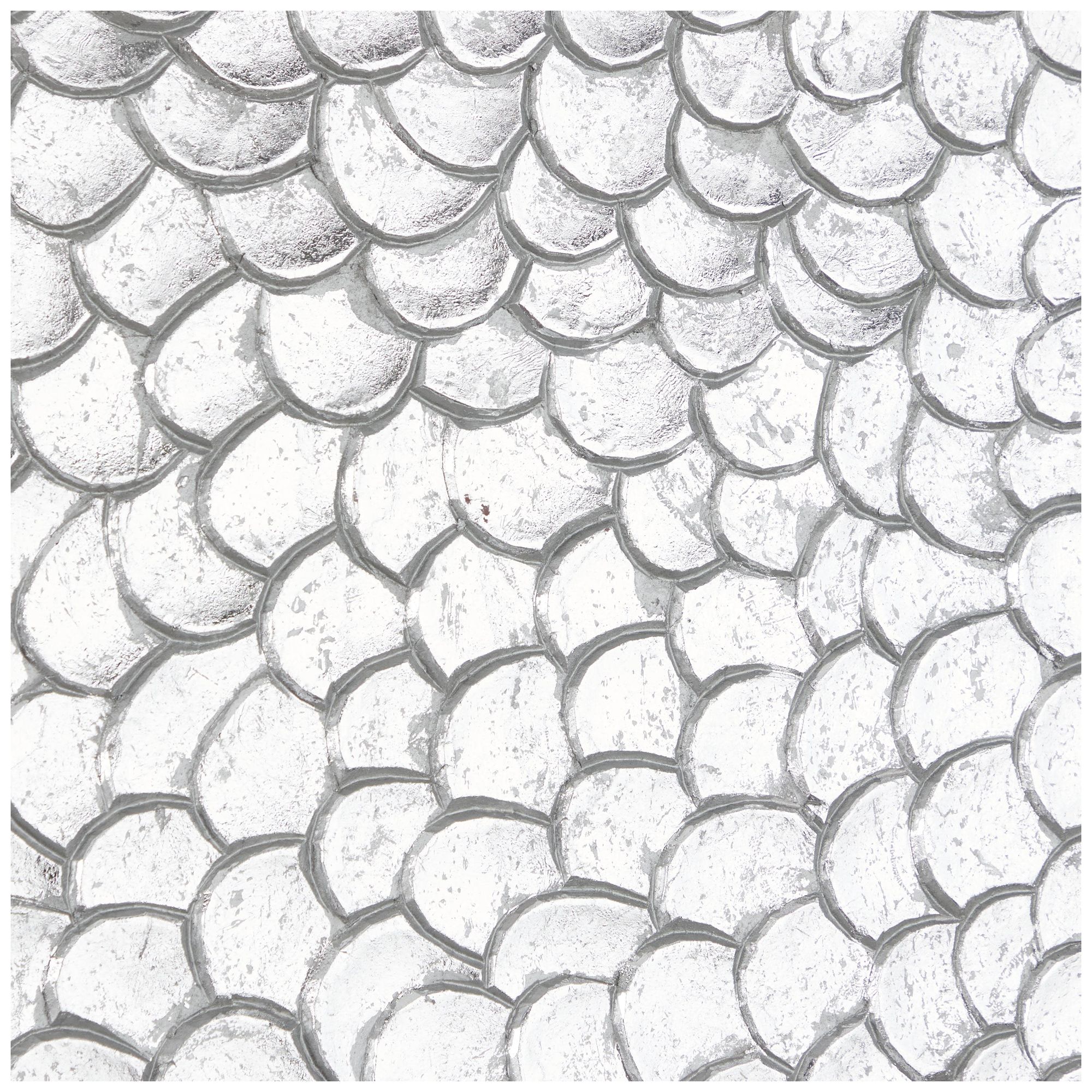 Image 3 Silver Wood Contemporary Wall Decor, 48" x 2" x 49" more views