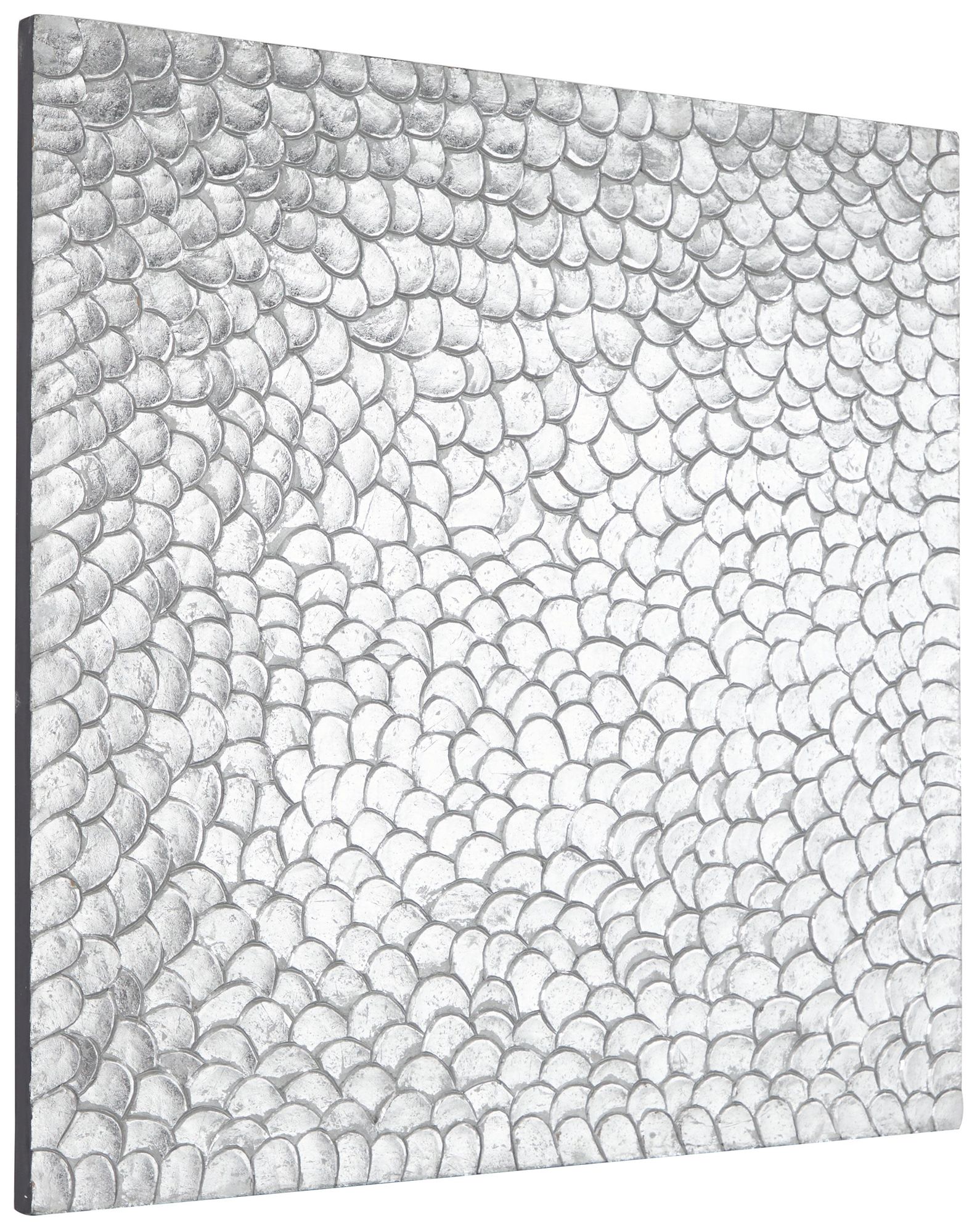 Image 5 Silver Wood Contemporary Wall Decor, 48" x 2" x 49" more views