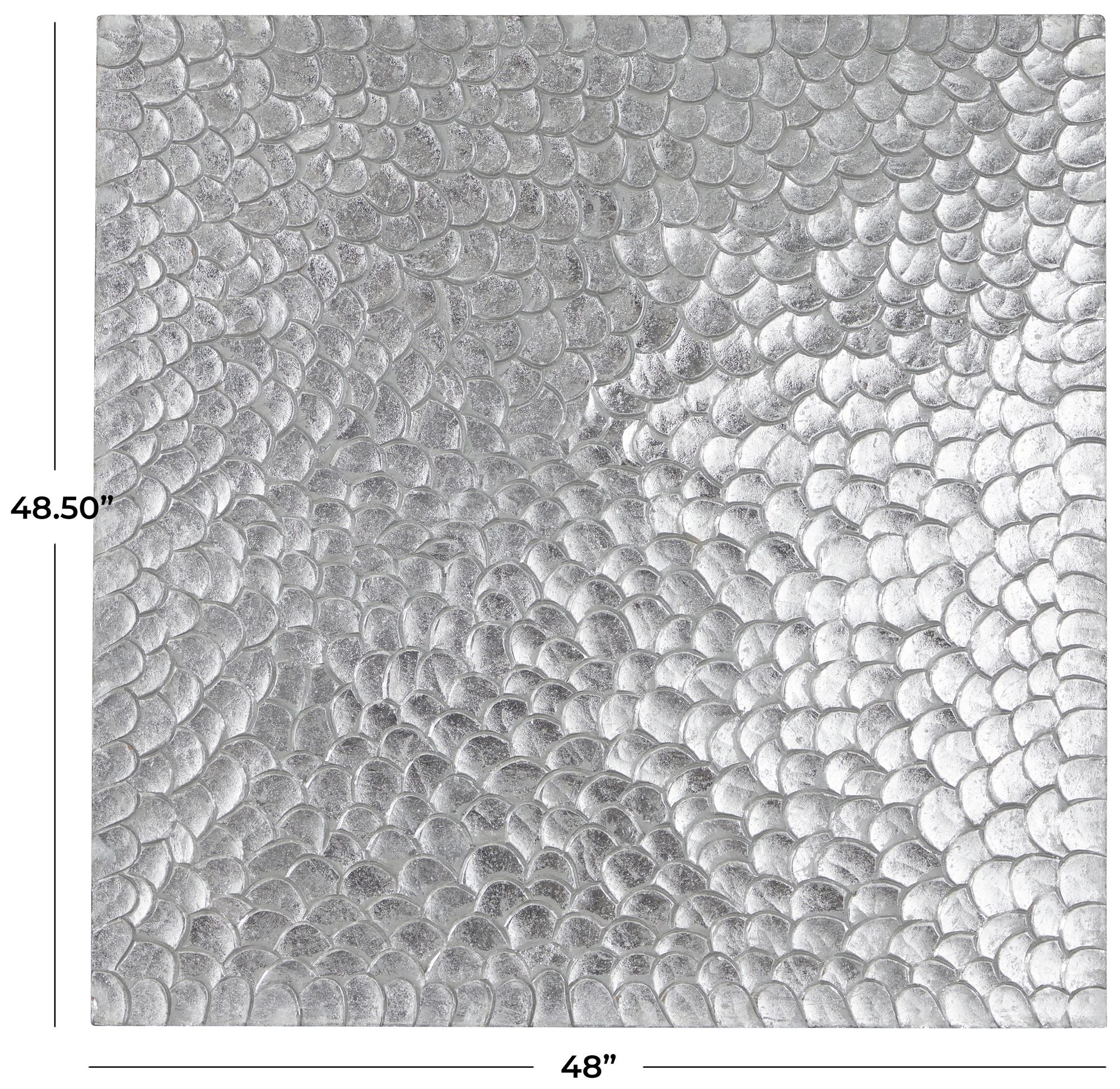 Image 6 Silver Wood Contemporary Wall Decor, 48" x 2" x 49" more views