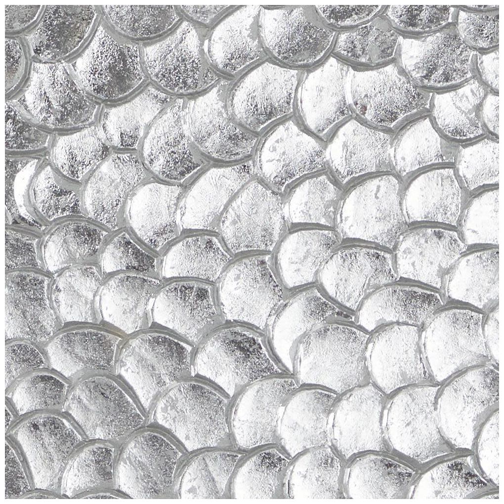 Image 7 Silver Wood Contemporary Wall Decor, 48" x 2" x 49" more views