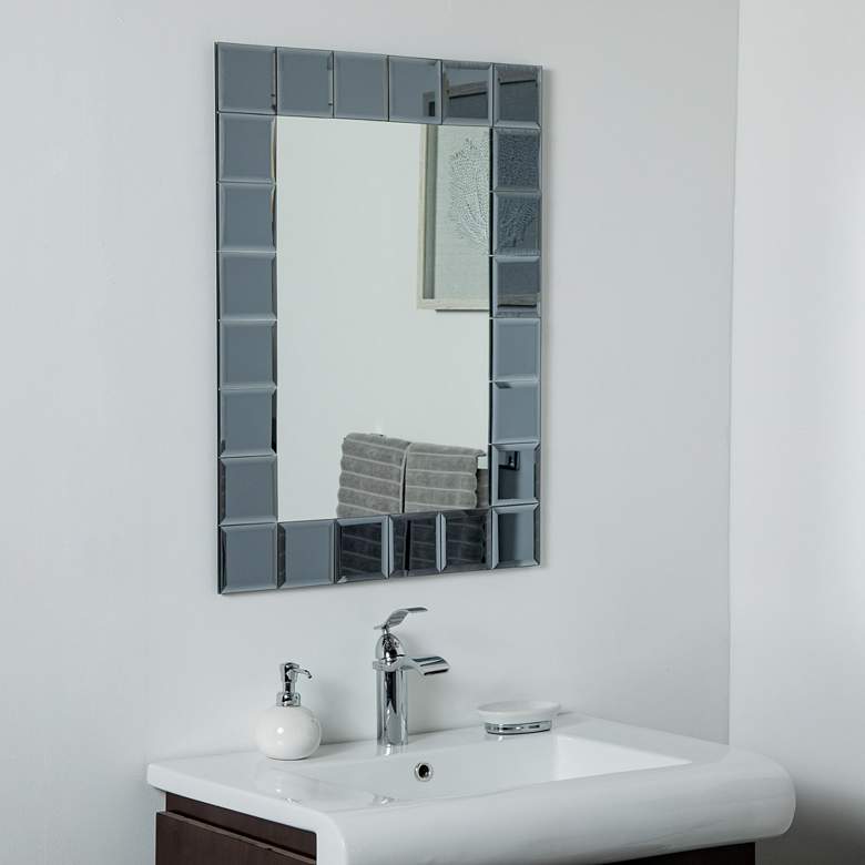 Image 1 SilverLake Gray 23 1/2 inch x 31 1/2 inch Frameless Wall Mirror