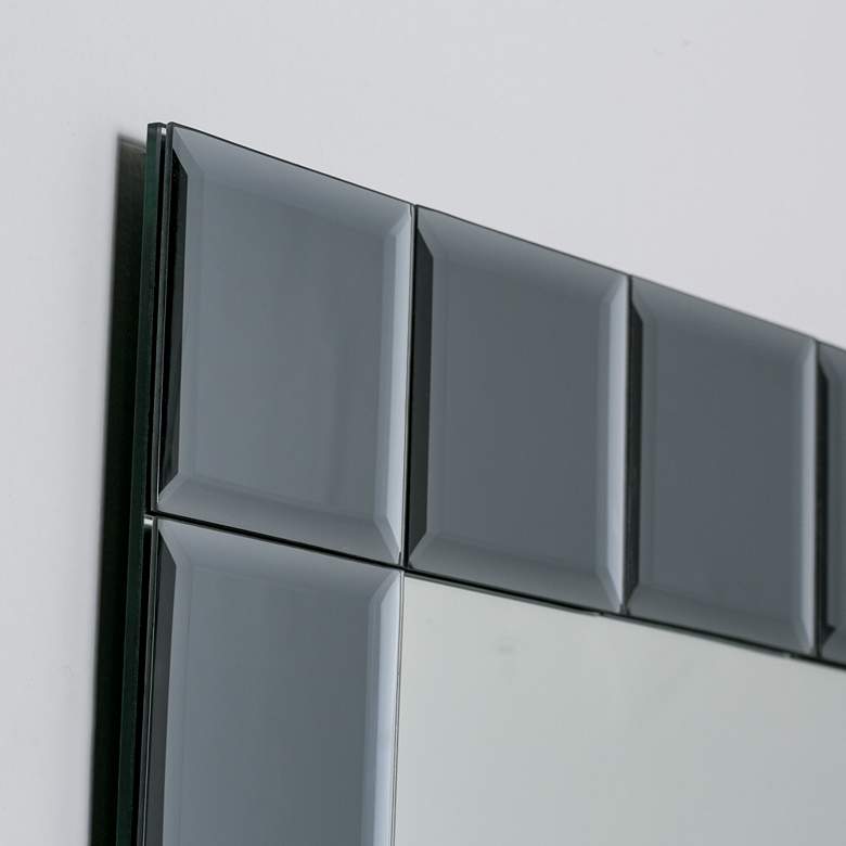 Image 4 SilverLake Gray 23 1/2 inch x 31 1/2 inch Frameless Wall Mirror more views