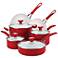 SilverStone Chili Red Ceramic 12-Piece Cookware Set