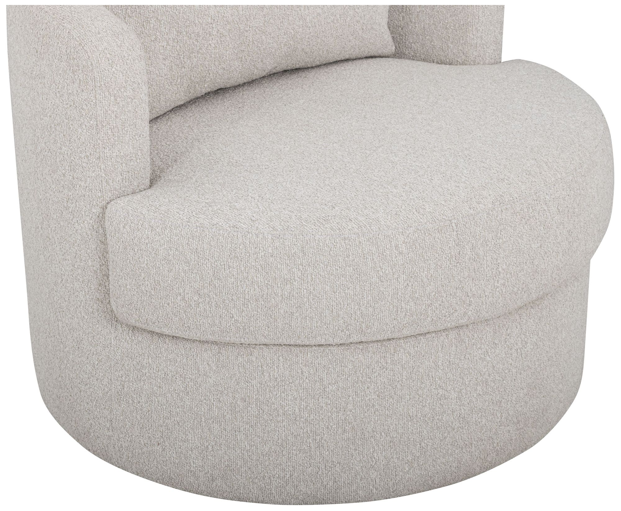 Image 3 Silvi Off-White Boucle Swivel Chair more views