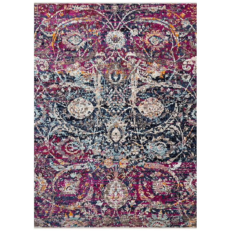 Image 1 Silvia SIL-05 5'x7'6" Midnight Fuchsia Rectangular Area Rug