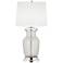 Silvis Glass Urn Clear and Polished Nickel Table Lamp