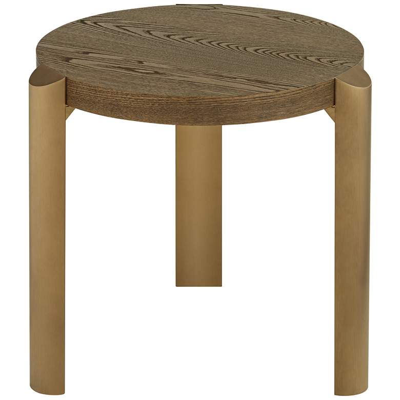 Image 3 Simmons 21 1/2" Wide Brown Wood Round End Table