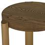 4_Simmons 21 1/2" Wide Brown Wood Round End Table more views
