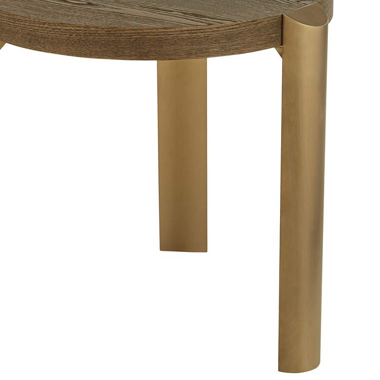 Image 5 Simmons 21 1/2" Wide Brown Wood Round End Table more views