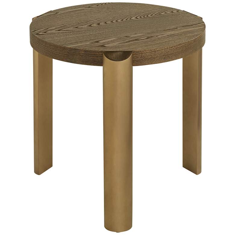 Image 6 Simmons 21 1/2" Wide Brown Wood Round End Table more views