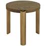 6_Simmons 21 1/2" Wide Brown Wood Round End Table more views
