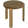 7_Simmons 21 1/2" Wide Brown Wood Round End Table more views