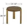 Simmons 21 1/2" Wide Brown Wood Round End Table in scene