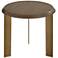 Simmons 21 1/2" Wide Brown Wood Sleek Round End Table