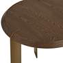 3_Simmons 21 1/2" Wide Brown Wood Sleek Round End Table more views