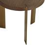 4_Simmons 21 1/2" Wide Brown Wood Sleek Round End Table more views