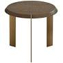 5_Simmons 21 1/2" Wide Brown Wood Sleek Round End Table more views