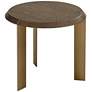 6_Simmons 21 1/2" Wide Brown Wood Sleek Round End Table more views
