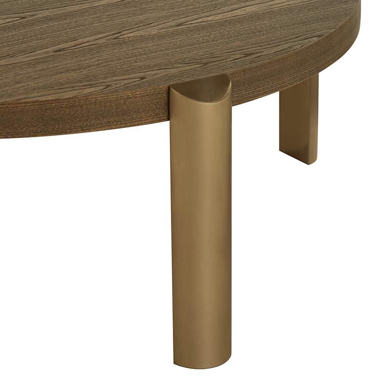 Image 5 Simmons 40 1/4" Wide Brown Wood Round Coffee Table more views