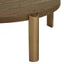 5_Simmons 40 1/4" Wide Brown Wood Round Coffee Table more views