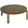 7_Simmons 40 1/4" Wide Brown Wood Round Coffee Table more views