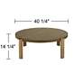 Simmons 40 1/4" Wide Brown Wood Round Coffee Table in scene