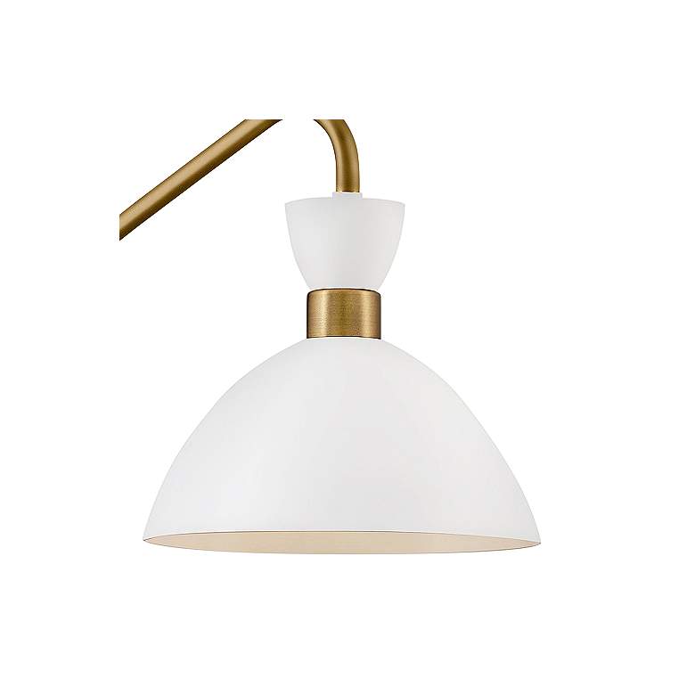 Image 2 Simon 13 1/4" High Heritage Brass Plug-In Wall Sconce more views