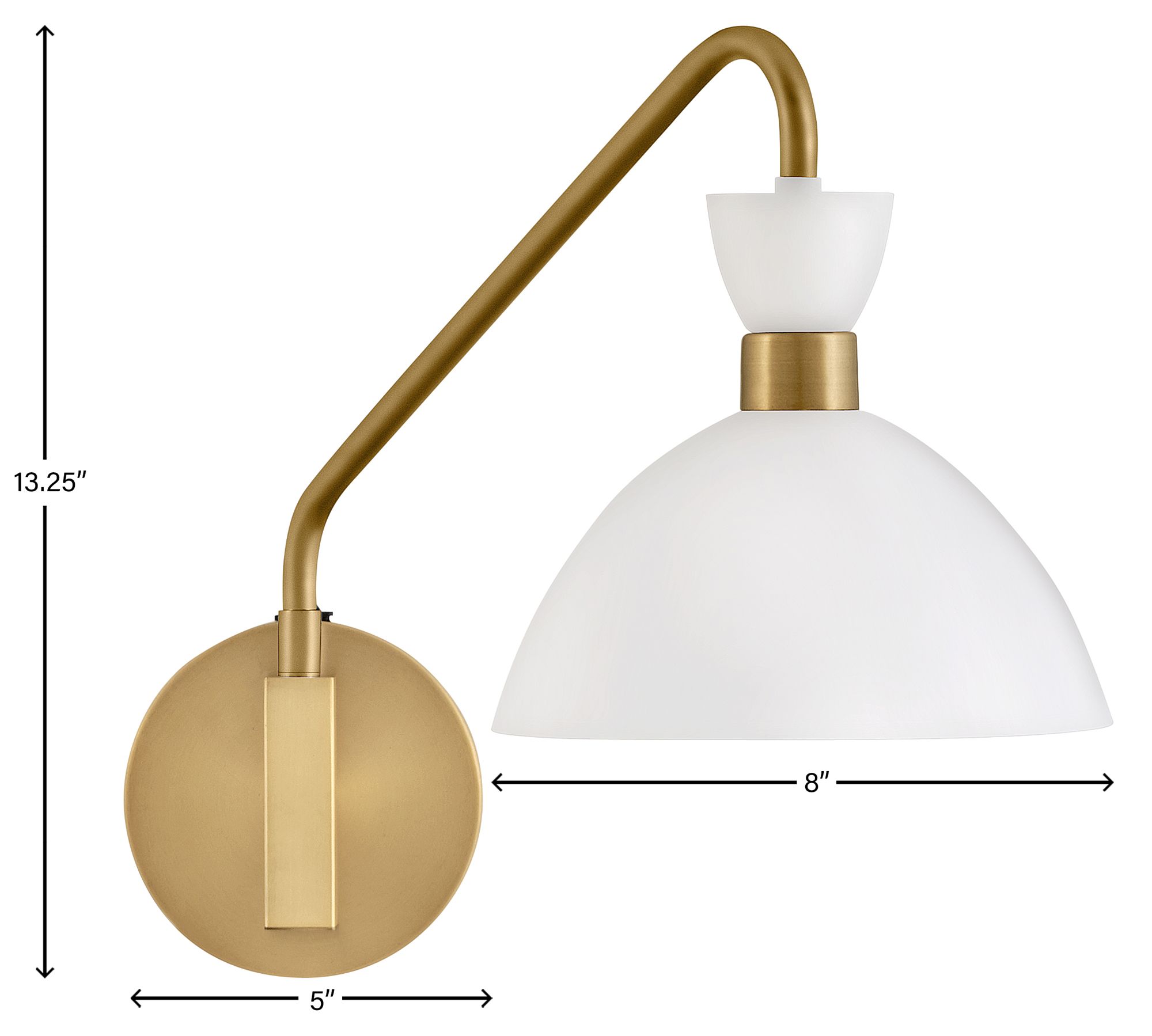 Simon 13 1/4" High Heritage Brass Plug-In Wall Sconce