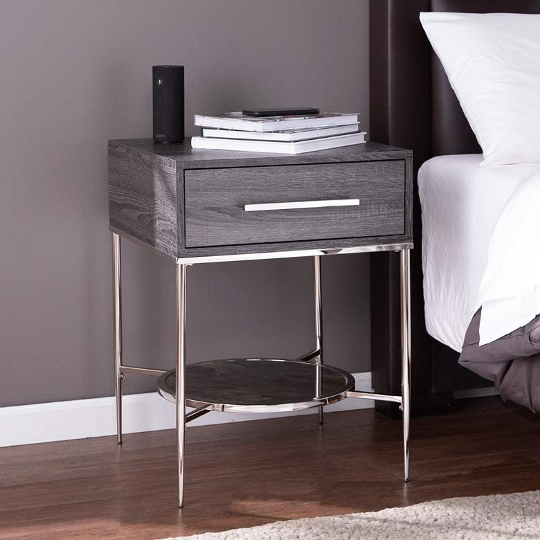 Image 1 Simondley 43 3/4" Wide Champagne Gold Metal Cocktail Table