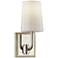 Simone 11 1/4"H Silver Leaf and Polished Nickel Wall Sconce